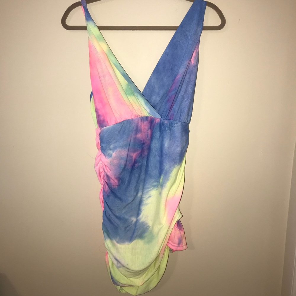 Rave Lolla Spring Break neon tiedye dress